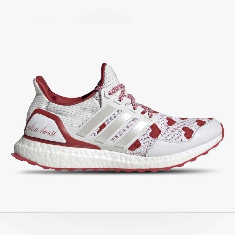 🔥New Adidas Ultra Boost 1.0 Red Hearts Woven Knit 9 US Training Running Shoes